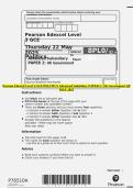 Pearson Edexcel Level 3 GCE POLITICS Advanced Subsidiary PAPER 2&colon; UK Government QP MAY 2025