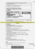Pearson Edexcel Level 3 GCE Portuguese Advanced PAPER 3&colon; Listening&comma; Reading and Writing in Portuguese QP JUNE 2025