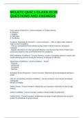MCLETC QUIZ 1 CLASS 23-20 QUESTIONS AND ANSWERS