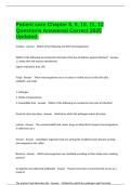  Patient care Chapter 8&comma; 9&comma; 10&comma; 11&comma; 12 Questions Answered Correct 2025 Updated&period;