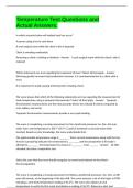 Temperature Test Questions and Actual Answers&period;