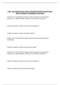 UNE - MICROBIOLOGY FINAL REVIEW DWYER QUESTIONS  WITH CORRECT ANSWERS 2025&sol;2026 