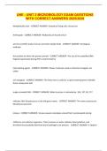UNE - UNIT 2 MICROBIOLOGY EXAM QUESTIONS WITH CORRECT ANSWERS 2025&sol;2026