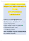 WALDEN UNIVERSITY NRNP 6635 FINAL  EXAM 2025&sol;2026 &ndash; VERIFIED QUESTIONS AND  ANSWERS   &vert;&vert; 100&percnt; GUARANTEED PASS   <UPDATED VERSION> 