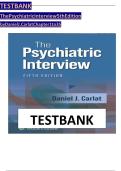 The Psychiatric Interview 4th Edition Carlat Test Bank