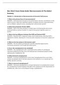 Becc Mod 3 Exam Study Guide&colon; Macroeconomics & The Global Economy