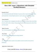 Emt 1021 exam 1 Questions with Detailed  Verified Answers