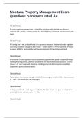 Montana Property Management Exam questions n answers rated A&plus;