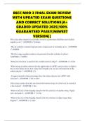 BECC MOD 3 FINAL EXAM REVIEW WITH UPDATED EXAM QUESTIONS AND CORRECT SOLUTIONS&vert;A&plus; GRADED UPDATED 2025&vert;100&percnt; GUARANTEED PASS&excl;&excl;&vert;NEWEST VERSION&vert;&vert;