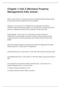 Chapter 1 Unit 2 &lpar;Montana Property Management&rpar; fully solved