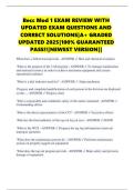 Becc Mod 1 EXAM REVIEW WITH UPDATED EXAM QUESTIONS AND CORRECT SOLUTIONS&vert;A&plus; GRADED UPDATED 2025&vert;100&percnt; GUARANTEED PASS&excl;&excl;&vert;NEWEST VERSION&vert;&vert;