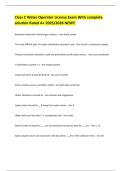 Class C Water Operator License Exam With complete solution Rated A&plus; 2025&sol;2026 NEW&excl;&excl;