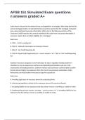 AFSB 151 Simulated Exam questions n answers graded A&plus;