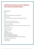 FITOUR Advanced Fitness Instructor Certification Exam with precise detailed solutions