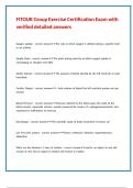 FITOUR Group Exercise Certification Exam with verified detailed answers 
