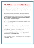TRMA 830 Exam with precise detailed answers