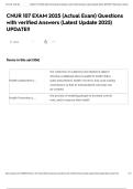 CNUR 107  EXAM   2025 &lpar;Actual Exam&rpar; Questions with verified Answers &lpar;Latest Update 2025&rpar; UPDATE&excl;&excl;  CNUR 107 Post Test Final Exam 
