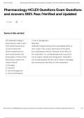 Pharmacology NCLEX Questions Exam Questions and Answers 100&percnt; Pass &vert;Verified and Updated