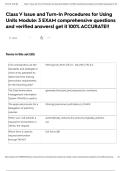 Class V Issue and Turn-In Procedures for Using Units Module&colon; 3 EXAM comprehensive questions and verified answers&vert; get it 100&percnt; ACCURATE&excl;&excl;