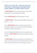 NICET Level 2 Exam 2025 &ndash; National Institute for Certification in Engineering Technologies Study Guide&vert;&vert; GRADED &plus;&vert;&vert; LATEST UPDATE 2025&sol;26