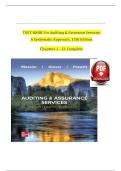 TEST BANK For Auditing & Assurance Services&colon; A Systematic Approach&comma; 12th Edition By William Messier Jr&comma; Steven Glover&comma; Verified Chapters 1 - 21&comma; Complete Newest Version