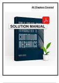 Solutions Manual for Introduction to Continuum Mechanics&comma; 4th Edition by William Lai &vert; Complete Verified Problem Solutions