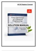 Solutions Manual to Accompany Unit Operations of Chemical Engineering&comma; 7th Edition by Warren L&period; McCabe&comma; Julian C&period; Smith&comma; and Peter Harriott &vert; Complete Verified Solutions