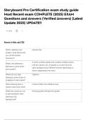 Storyboard Pro Certification exam study guide Most Recent exam COMPLETE &lpar;2025&rpar; EXAM Questions and Answers &lpar;Verified Answers&rpar; &lpar;Latest Update 2025&rpar; UPDATE&excl;&excl;