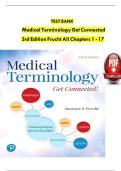 Test Bank for Medical Terminology Get Connected 3rd Edition &lpar; Frucht&comma; 2024&rpar; All Chapters &vert;&vert; Latest Edition