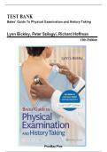 Bates&rsquo; Guide to Physical Examination and History Taking &ndash; 13th Edition &lpar;Bickley&rpar; &ndash; Complete Test Bank with Answers