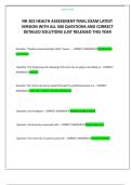 NR 302 HEALTH ASSESSMENT FINAL EXAM LATEST VERSION WITH ALL 300 QUESTIONS AND CORRECT DETAILED SOLUTIONS JUST RELEASED THIS YEAR