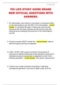 PSI LIFE STUDY GUIDE BRAND  NEW OFFICIAL QUESTIONS WITH  ANSWERS&period; 