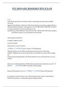Pulmonary rosh review exam with questions and answers