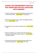 SCHOOL BUS ENDORSEMENT PRACTICE  TEST BRAND NEW OFFICIAL QUESTIONS  WITH ANSWERS&period; 