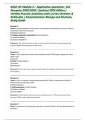 BIOD 101 Module 3 &ndash; Application Questions &vert; Fall Semester 2025&sol;2026 &vert; Updated 2026 Edition &vert;  Verified Practice Questions with Correct Answers & Rationales &vert; Comprehensive Biology and Anatomy Study Guide
