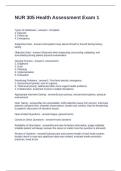 NUR 305 Health Assessment Exam 1&period; Questions and Answers