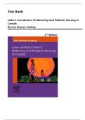 Test Bank For Leifer's Introduction to Maternity and Pediatric Nursing in Canada &comma; 2nd Edition&comma; By Lisa Keenan-Lindsay&comma; Verified Complete Chapters&vert;&vert;Newest Edition