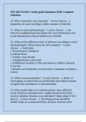 PSY 382 EXAM 1 Study guide Questions With Complete Solutions