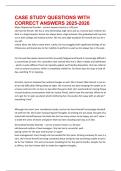 ENDOCRINE CASE STUDY QUESTIONS WITH CORRECT ANSWERS 2025&period;