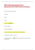 WGU Pathophysiology Exam Questions And 100% Correct Answers