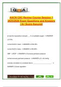 AACN CSC Review Course &ndash; Session 1 &ndash; 2025&sol;2026 Exam &lpar;60&plus; Questions with Answers&rpar; &ndash; Cardiac Surgery&comma; CPB Physiology&comma; Coronary Circulation