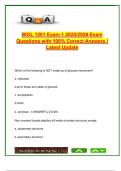 BIOL 1201 &ndash; Exam 1 &ndash; 2025&sol;2026 &lpar;100&plus; Questions with Answers&rpar; &ndash; Biological Molecules&comma; Water Properties&comma; Scientific Method &ndash; Louisiana State University