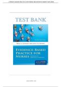 Complete Test Bank for Evidence-Based Practice for Nurses&comma; 3rd Edition by Schmidt & Brown&vert; Questions and Correct Answers