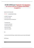 SCMN 2150 Exam 3 &lpar;Episodes 9-12&rpar; Questions & Correct Answers Updated 2025&sol;2026 &vert; Graded A&plus;