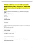 ASQ CQA Certification Exam Sample Questions AND ANSWERS NEWEST RATED A&plus; 2025&sol;2026 UPDATED ASQ CQE Certification Exam Sample Questions and answers New&excl;&excl;
