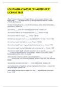LOUISIANA CLASS D "CHAUFFEUR'S" LICENSE TEST