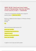 NR507&sol; NR 507  Advanced Pathophysiology Exams with complete solutions&vert;  &ndash; Chamberlain &lpar;Latest  Update&rpar;