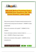 GMS &ndash; General Medical Science &ndash; 2025&sol;2026 Exam &lpar;100&plus; Questions with Answers&rpar; &ndash; Pathophysiology&comma; Pharmacology&comma; Anatomy&comma; Disease Mechanisms