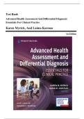 Test Bank For Advanced Health Assessment & Clinical Diagnosis in Primary Care 1st Edition- Karen Myrick&comma; Verified Complete Chapters&vert;&vert; Newest Version
