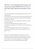ABFM KSA - Care Of Hospitalized Patients Questions And Answers Latest Updates 2025/2026 With Correct Answers 100% With Complete Solutions Pass Guaranteed | Graded A